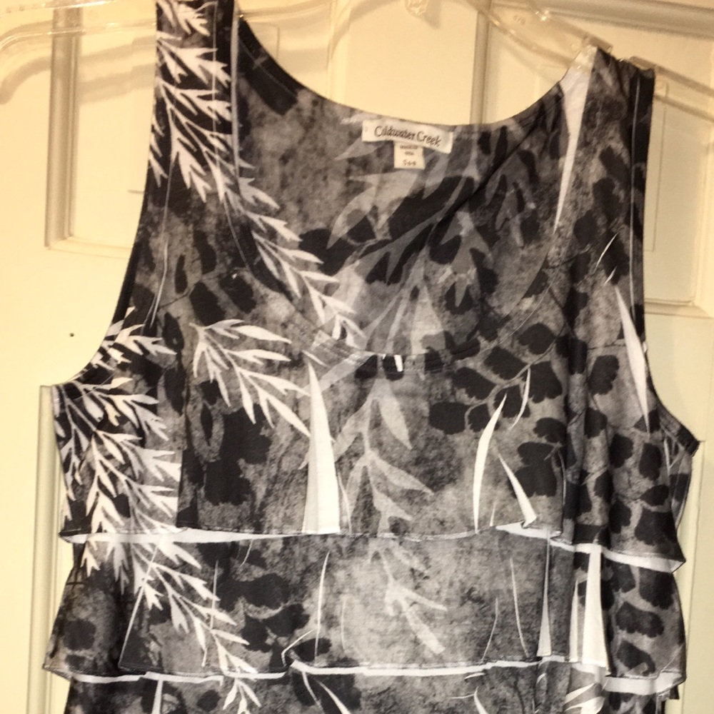 Black/White Layered Tank Top Size S